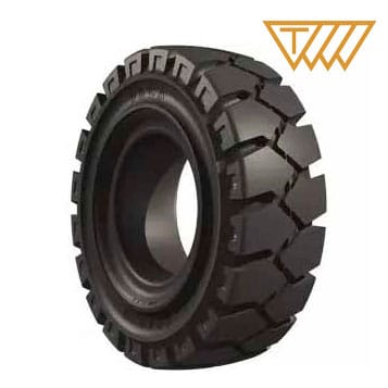 LlantasLlanta Trelleborg T-900 Neumática PREMIUMsólidas con arillo metálico vulcanizado par Montacargas.